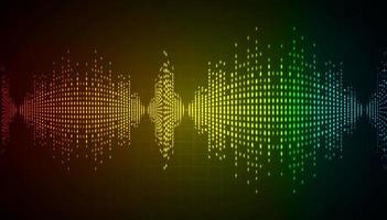 Sound waves oscillating dark light vector