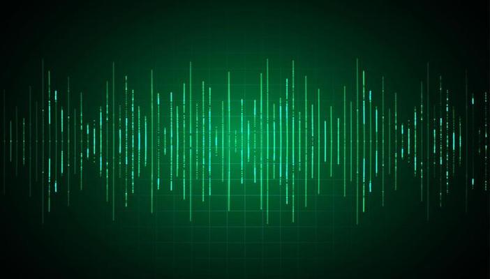 Sound waves oscillating dark light