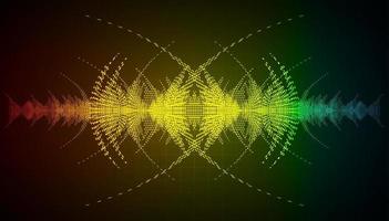 Sound waves oscillating dark light vector