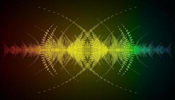 Sound waves oscillating dark light vector