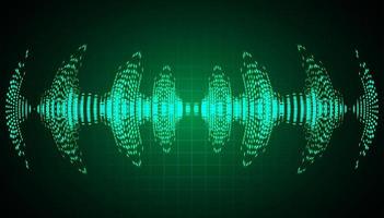 Sound waves oscillating dark light vector