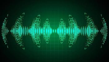 Sound waves oscillating dark light vector