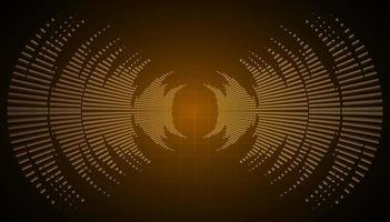 Sound waves oscillating dark light vector