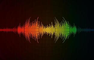 Sound waves oscillating dark light vector