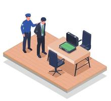 Corruption Bribery Isometric Composition vector