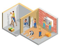 Construction Workers Isometric