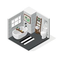 Isometric Bathroom Composition