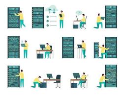 System Administrator Icon Set vector