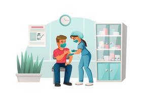 Vaccination Cartoon Illustration vector