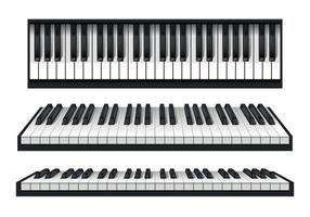 Realistic Piano Keys Set vector