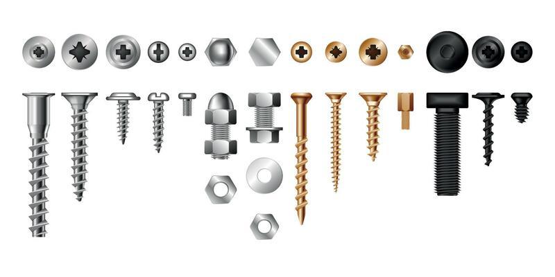 Bolts And Tools Realistic Set