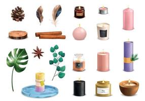 Candles Realistic Collection vector