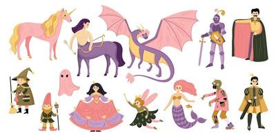 Fairy Tale Color Icon Set vector