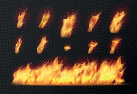 Realistic Fire Set