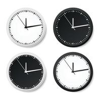 Office Clock Realistic Set vector