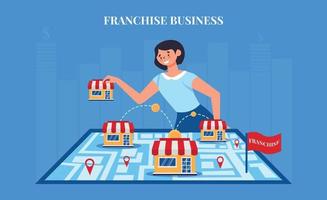 Franchise Stores Chain Composition vector