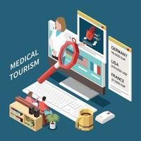 composición de turismo médico vector
