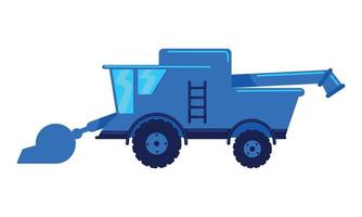Residual waste transportation semi flat color vector object