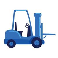 Forklift semi flat color vector object