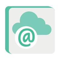 Cloud-based email service semi flat color vector object