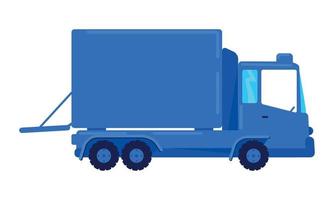 Lorry vehicle semi flat color vector object