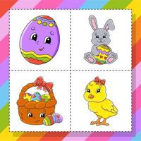 Cartoon character. Easter theme. Colorful vector illustration. Isolated on white background. Design element. Template for your design, books, stickers, cards.