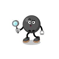 Mascot of bowling ball searching vector