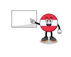 austria flag illustration doing a presentation vector