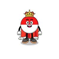 Mascot Illustration of indonesia flag king vector