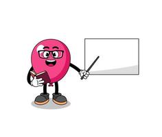 Mascot cartoon of balloon teacher vector