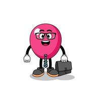 balloon mascot as a businessman vector