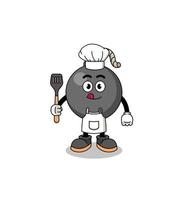 Mascot Illustration of bomb chef vector