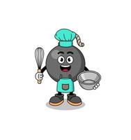 Illustration of bomb as a bakery chef