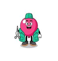 Illustration of balloon mascot as a surgeon vector