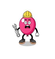 Character Illustration of balloon with 404 error vector