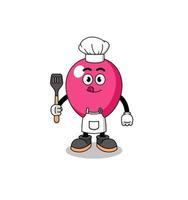 Mascot Illustration of balloon chef vector