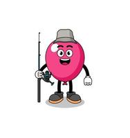 Mascot Illustration of balloon fisherman vector