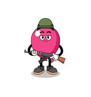 Cartoon of balloon soldier vector