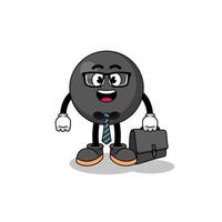 bowling ball mascot as a businessman vector