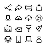 this is a collection of communication icons vector