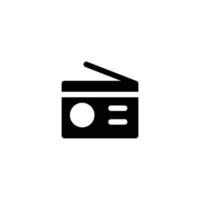 this is the icon for radio. solid icon. vector