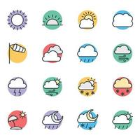 Trendy Weather Concepts vector