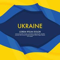 Card with Ukrainian flag concept background vector