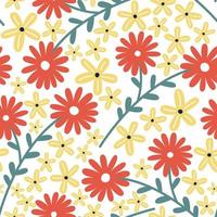 Seamless floral  spring pattern. Vector print for fabric