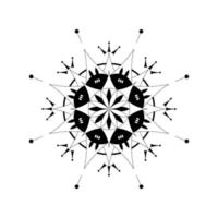 diseño vectorial creativo, flor de mandala simple para decoración o fondo. vector