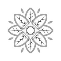 diseño vectorial creativo, flor de mandala simple para decoración o fondo. vector