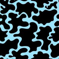 Seamless pattern, Black curve wave with color cyan blue for background. vector