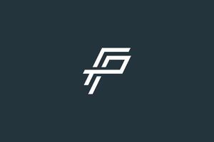 vector de diseño de logotipo de letra inicial fp