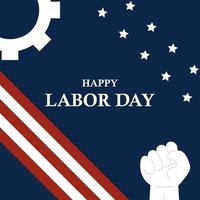 Flat Happy Labor Day Background vector