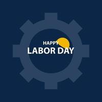 Flat Happy Labor Day Background vector